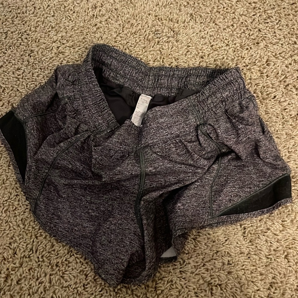 Grey lululemon hotty hot shorts